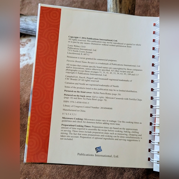 Favorite Brand Name Recipes Dump Dinners Spiral Bound Hardcover - Picture 10 of 16